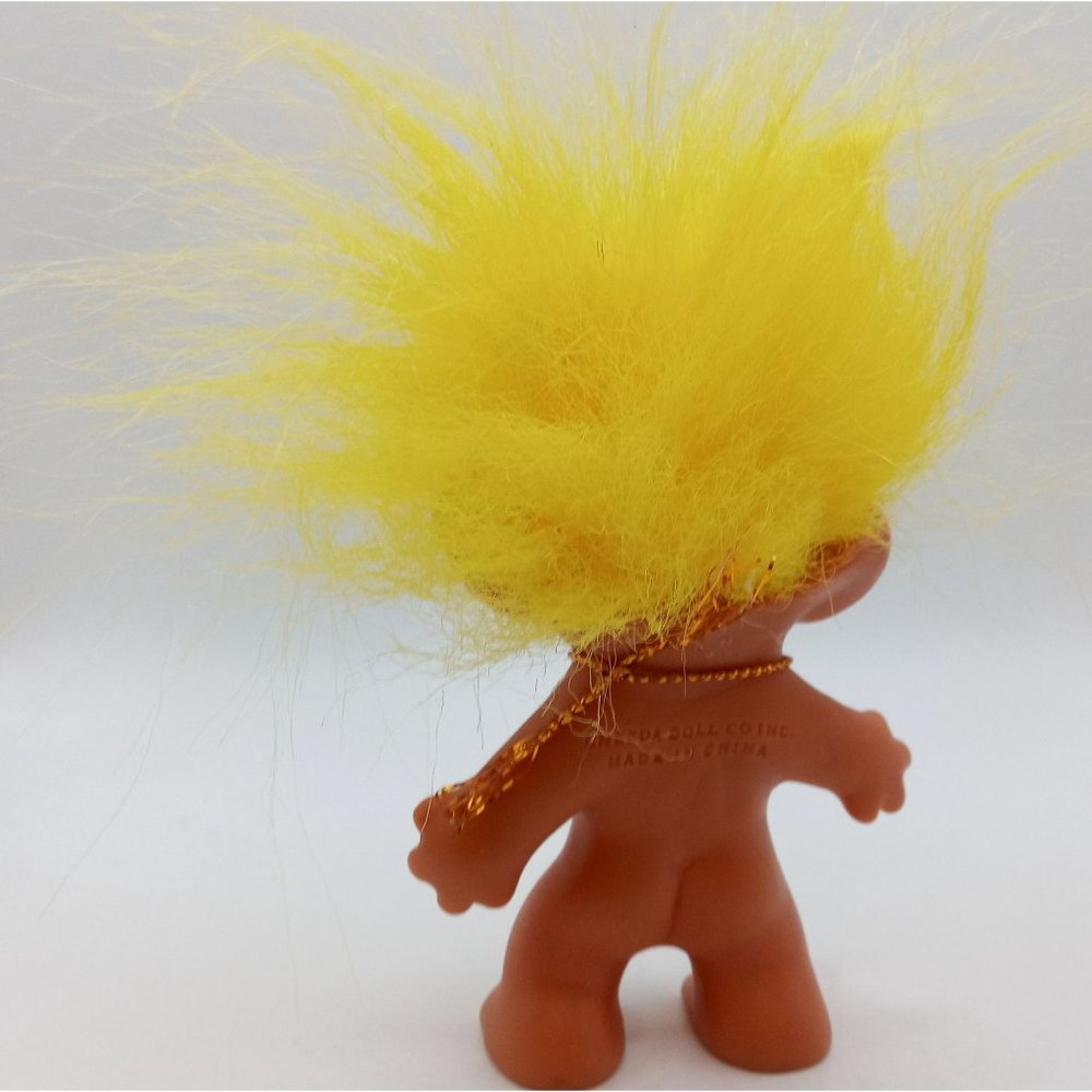 Vintage Troll Doll Uneeda Yellow Hair Collectible AS IS Toy Figurine Figure - Picture 6 of 15